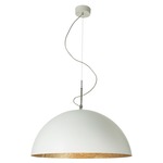 Mezza Luna Pendant - White / Gold