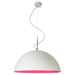 Mezza Luna Pendant - White / Magenta