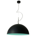 Mezza Luna Pendant - Black / Turquoise