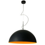 Mezza Luna Pendant - Black / Orange