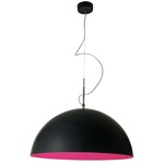 Mezza Luna Pendant - Black / Magenta