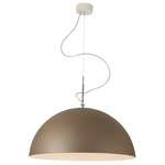 Luna Mezza Luna Bronze Pendant - Bronze / White