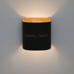 Luna Punto Luce Wall Light - Black / Orange