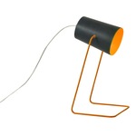 Matt Paint Lavagna Table Lamp - Black Chalkboard / Orange