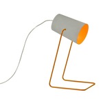 Matt Paint T Cemento Table Lamp - Grey Cement / Orange