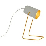 Matt Paint T Cemento Table Lamp - Grey Cement / Gold