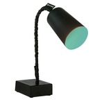 Matt Paint T2 Lavagna Table Lamp - Black Chalkboard / Turquoise