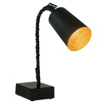 Matt Paint T2 Lavagna Table Lamp - Black Chalkboard / Gold