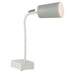 Matt Paint T2 Cemento Table Lamp - Grey Cement / White
