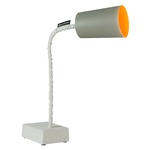 Matt Paint T2 Cemento Table Lamp - Grey Cement / Orange