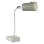 Matt Paint T2 Cemento Table Lamp - Grey Cement / Silver