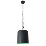 Matt Bin Lavagna Pendant - Black Chalkboard / Turquoise