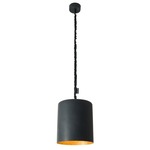 Matt Bin Lavagna Pendant - Black Chalkboard / Gold