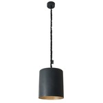 Matt Bin Lavagna Pendant - Black Chalkboard / Bronze