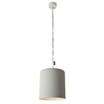 Matt Bin Cemento Pendant - Grey Cement / White