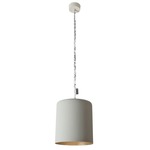 Matt Bin Cemento Pendant - Grey Cement / Bronze