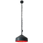Matt Cyrcus Lavagna Pendant - Black Chalkboard / Red