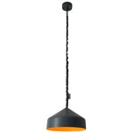 Matt Cyrcus Lavagna Pendant - Black Chalkboard / Orange