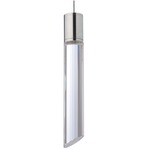 Tibor Monopoint Pendant - Satin Nickel / Clear