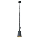 Matt Paint Lavagna Pendant - Black Chalkboard / Gold