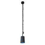 Matt Paint Lavagna Pendant - Black Chalkboard / Blue