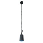 Matt Paint Lavagna Pendant - Black Chalkboard / Blue