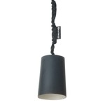 Matt Paint Lavagna Pendant - Black Chalkboard / Silver