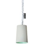 Matt Paint Cemento Pendant - Grey Cement / Turquoise