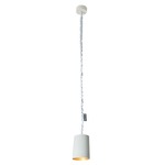 Matt Paint Cemento Pendant - Grey Cement / Gold