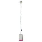 Matt Paint Cemento Pendant - Grey Cement / Magenta