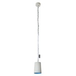 Matt Paint Cemento Pendant - Grey Cement / Blue