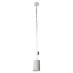 Matt Paint Cemento Pendant - Grey Cement / Silver