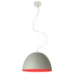 Matt H2O Cemento Pendant - Grey Cement / Red