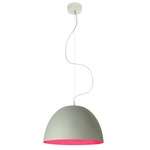 Matt H2O Cemento Pendant - Grey Cement / Magenta