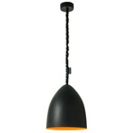 Matt Flower S Lavagna Pendant - Black Chalkboard / Orange