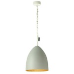 Matt Flower S Cemento Pendant - Grey Cement / Gold