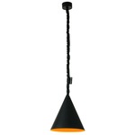 Matt Jazz Lavagna Pendant - Black Chalkboard / Orange