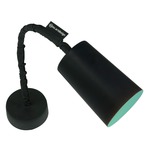 Matt Paint Lavagna Wall Sconce - Black Chalkboard / Turquoise