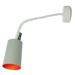 Matt Paint Cemento Wall Sconce - Grey Cement / Red