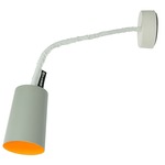 Matt Paint Cemento Wall Sconce - Grey Cement / Orange