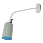 Matt Paint Cemento Wall Sconce - Grey Cement / Blue