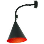 Matt Jazz Lavagna Wall Sconce - Black Chalkboard / Red