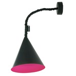 Matt Jazz Lavagna Wall Sconce - Black Chalkboard / Magenta