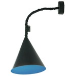 Matt Jazz Lavagna Wall Sconce - Black Chalkboard / Blue