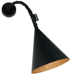 Matt Jazz Lavagna Wall Sconce - Black Chalkboard / Bronze