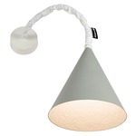 Matt Jazz Cemento Wall Sconce - Grey Cement / White