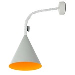 Matt Jazz Cemento Wall Sconce - Grey Cement / Orange