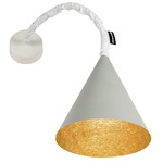 Matt Jazz Cemento Wall Sconce - Grey Cement / Gold