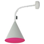 Matt Jazz Cemento Wall Sconce - Grey Cement / Magenta