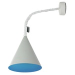 Matt Jazz Cemento Wall Sconce - Grey Cement / Blue